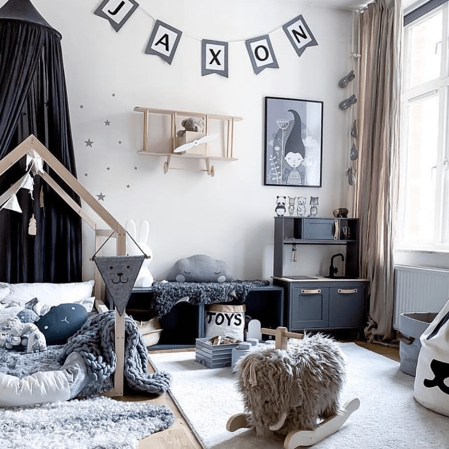 Nursery decor, nordic style room