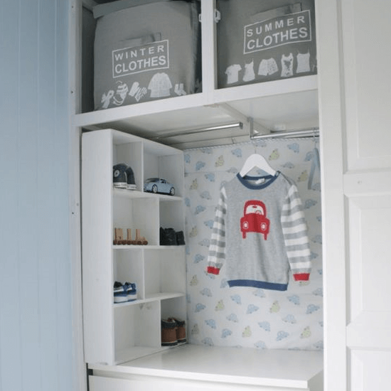 Nursery decor, storage spaces system