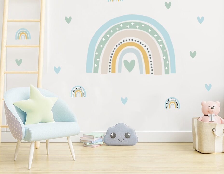 Rainbow wall decals