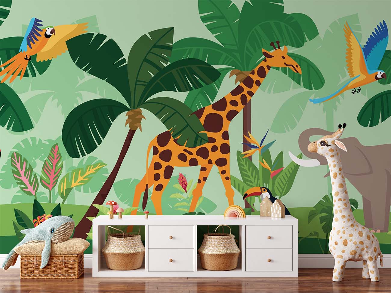 Cartoon Fairy Animal Friends Wallpaper Mural