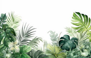 Green Jungle Plants Background Wallpaper Mural 2
