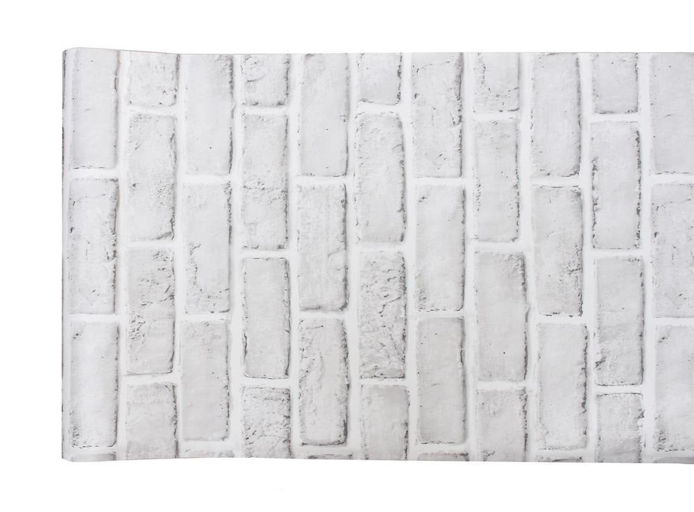 White/Grey Brick Wall Self-Adhesive Wallpaper