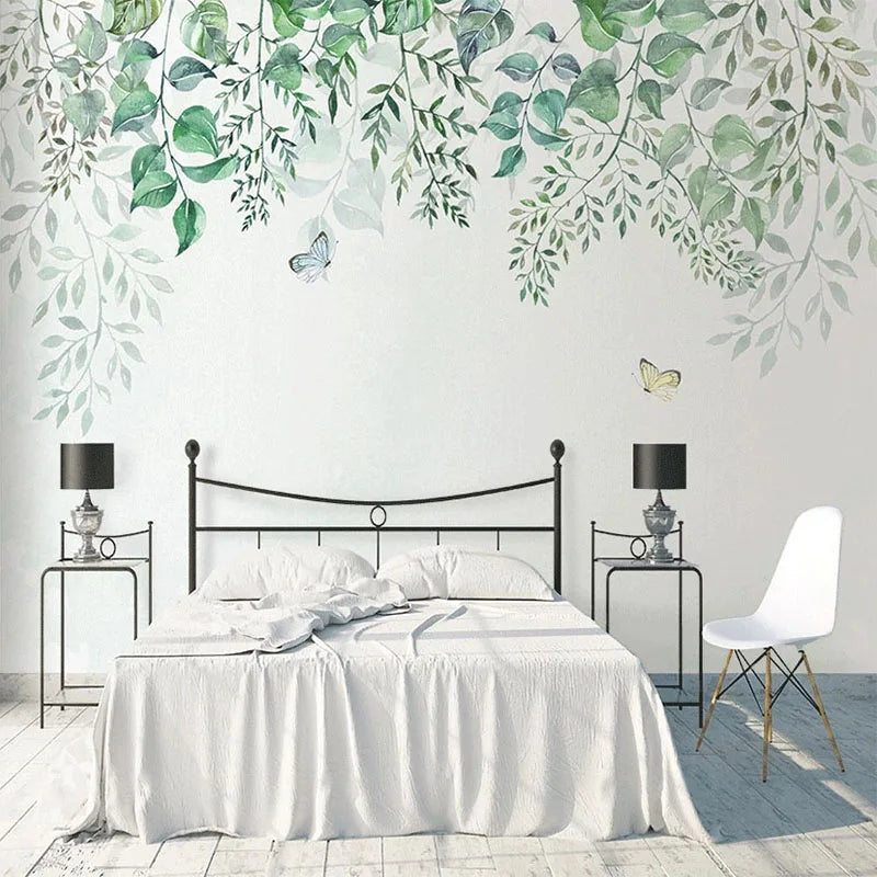 Botanical Hanging Branches Wall Mural Wallpaper