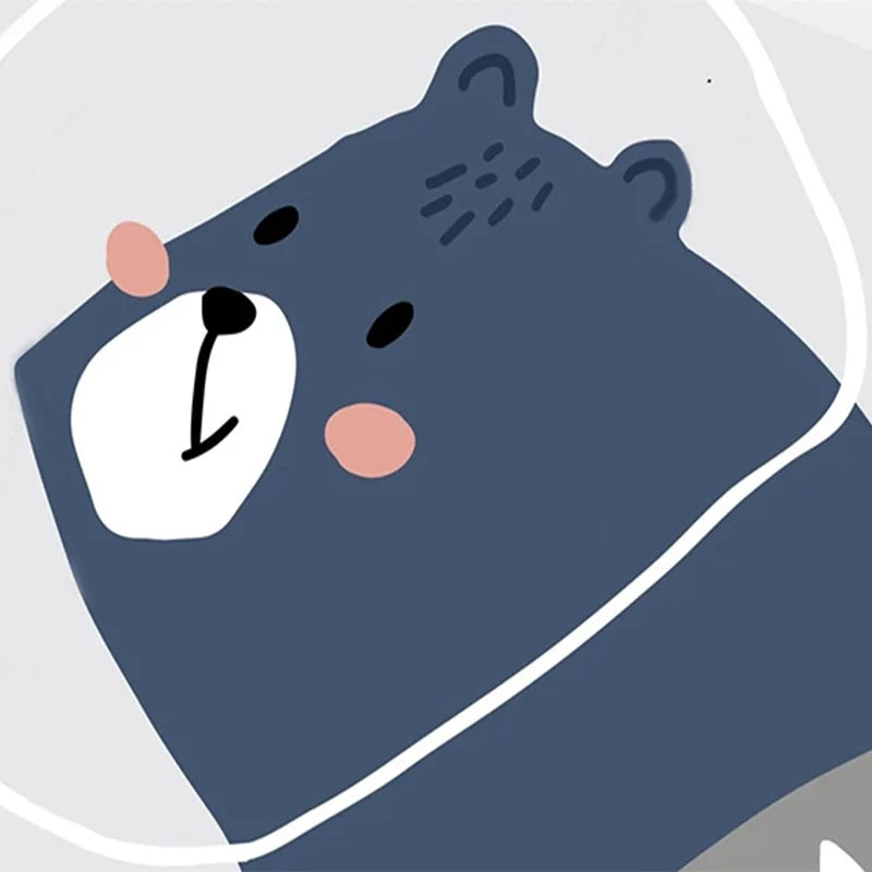 Layered Forest Landscape with Fox and Bear Wall Mural Wallpaper