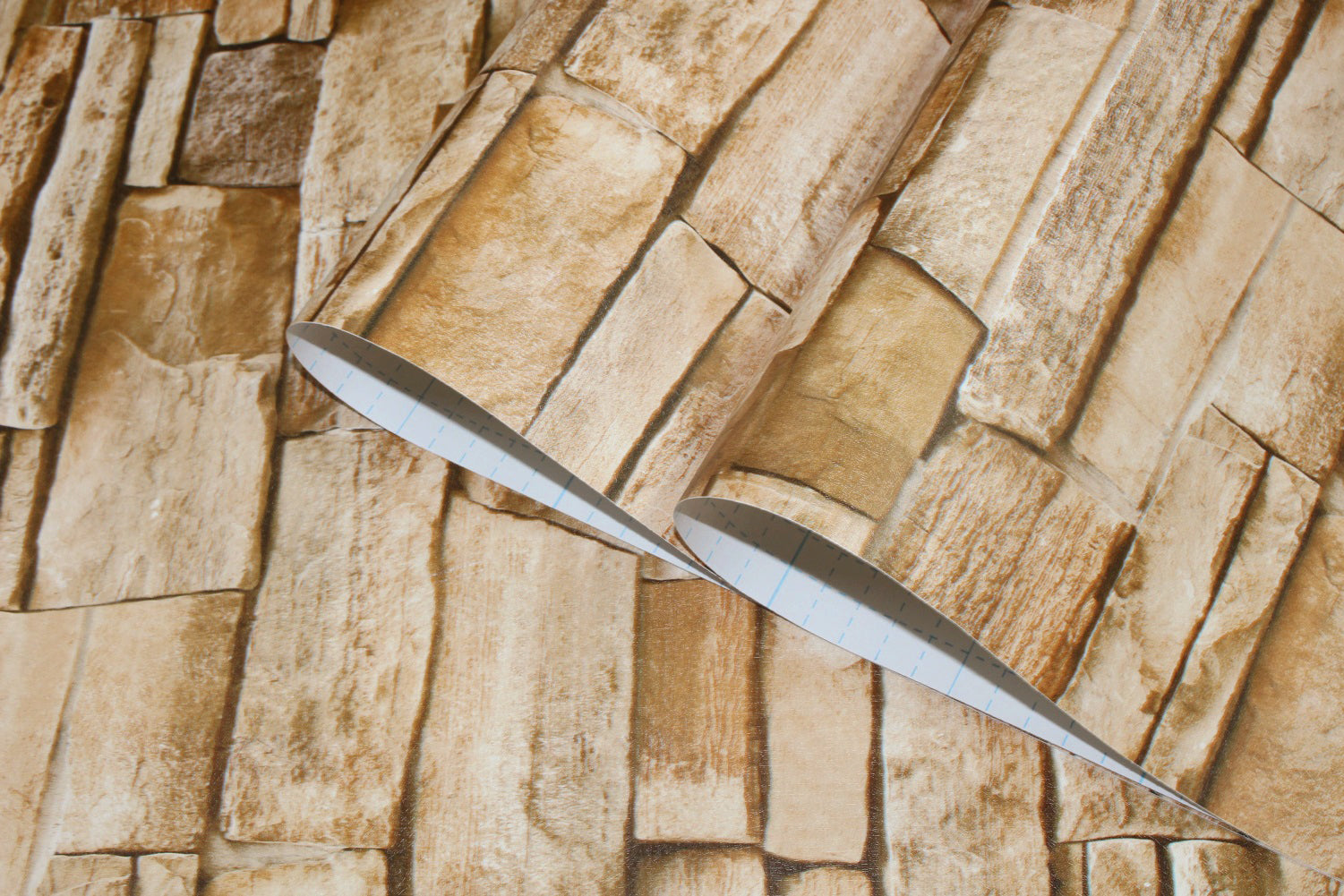 Stones And Bricks Imitation Peel and Stick Wallpaper