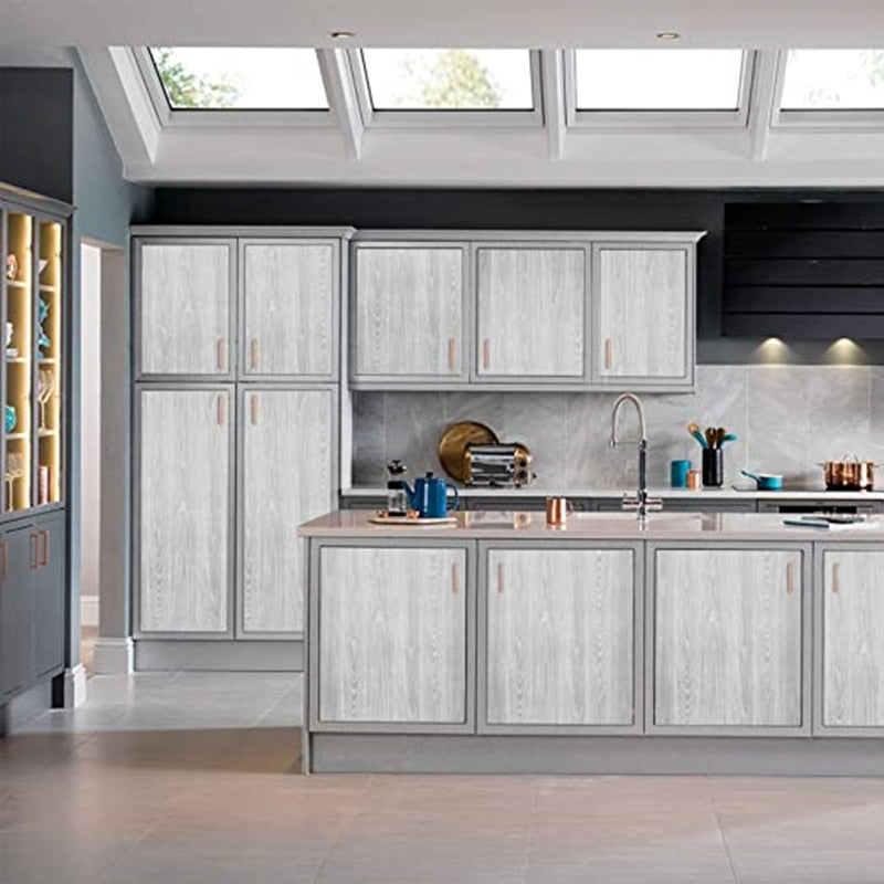 Gray Wood Self-Adhesive Wallpaper