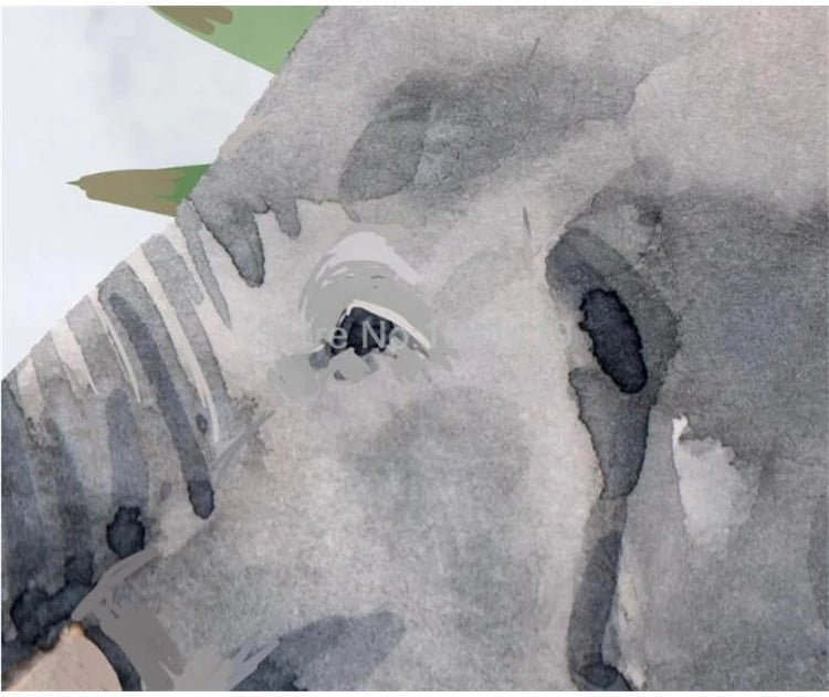 Tropical Elephants Marble Wall Mural Wallpaper