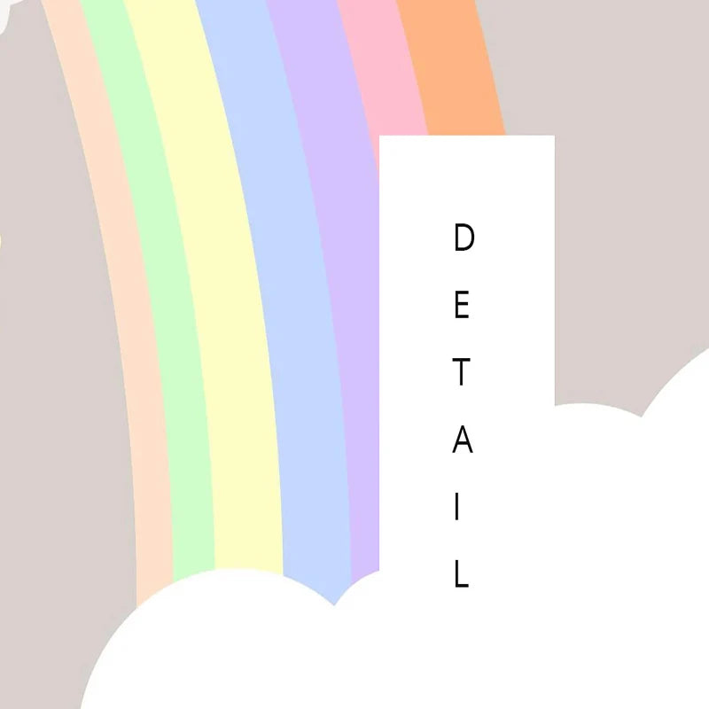 Rainbow Castle Clouds Nursery Wall Mural Wallpaper