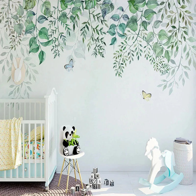 Botanical Hanging Branches Wall Mural Wallpaper