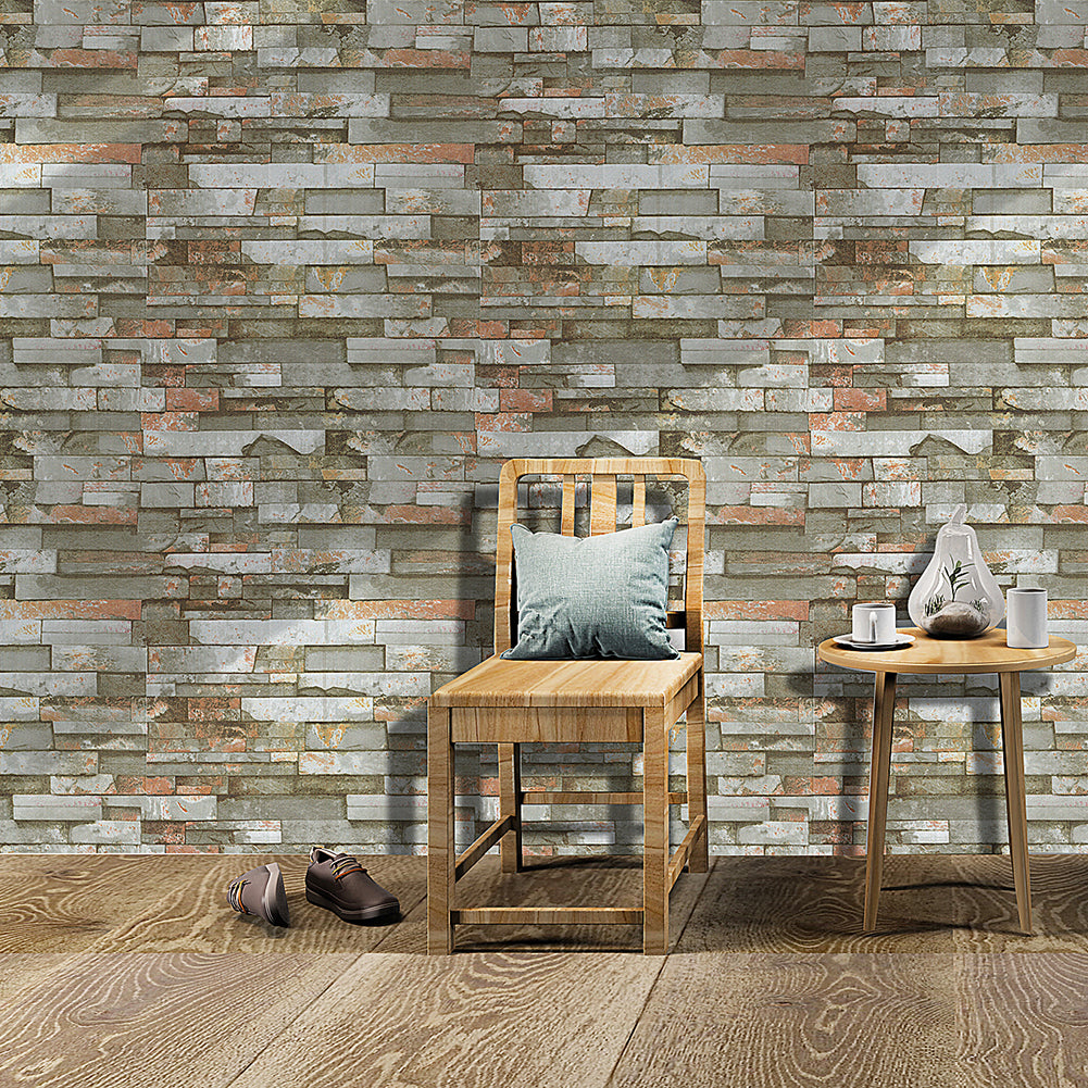 Stones And Bricks Imitation Peel and Stick Wallpaper