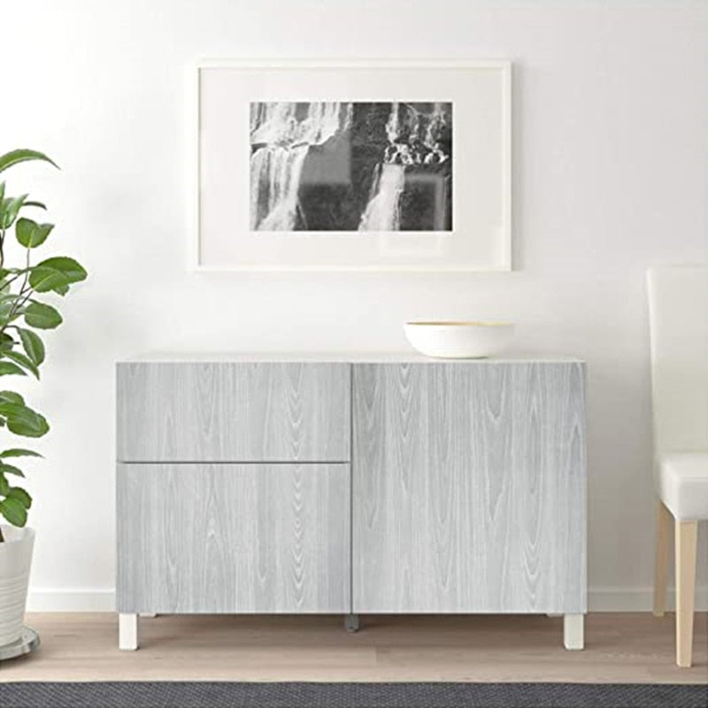 Gray Wood Self-Adhesive Wallpaper