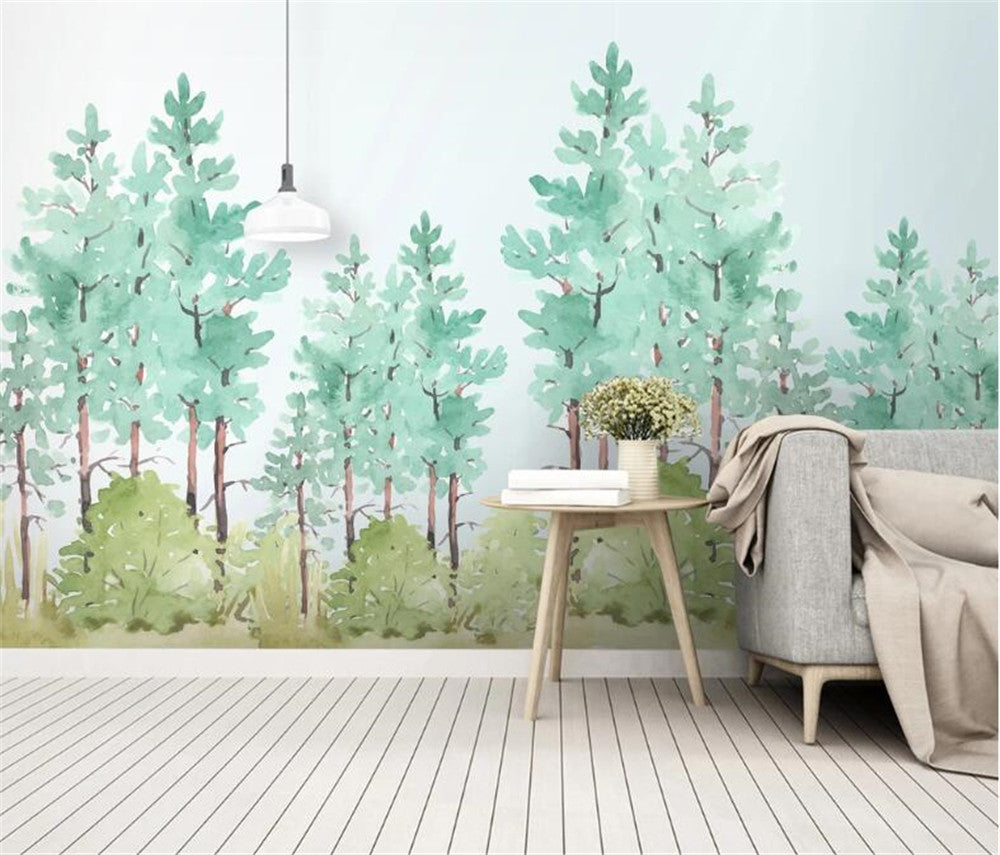 Watercolor Forest Wallpaper Mural