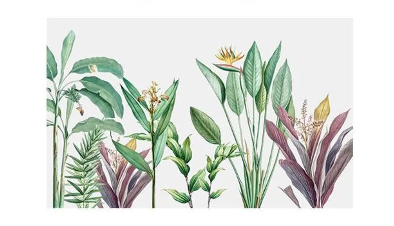 Fresh Tropical Plants Wallpaper Mural