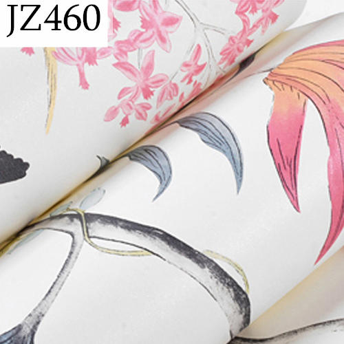 Pink Floral Birds And Butterflies Peel and Stick Wallpaper