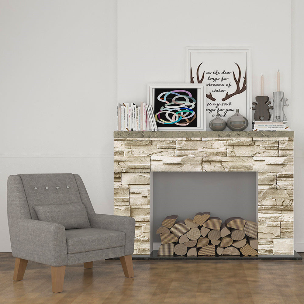 Stoned Bricks Imitation Peel and Stick Wallpaper