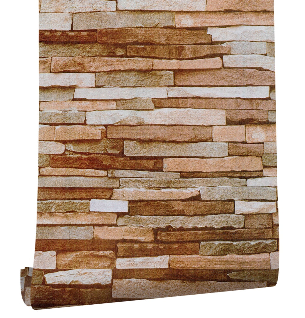 Stones And Bricks Imitation Peel and Stick Wallpaper