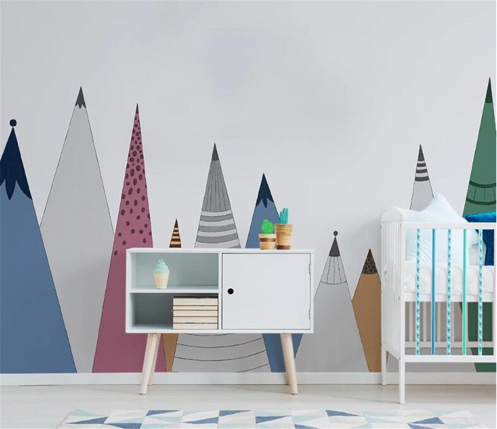 Colorful Mountains Wallpaper Mural