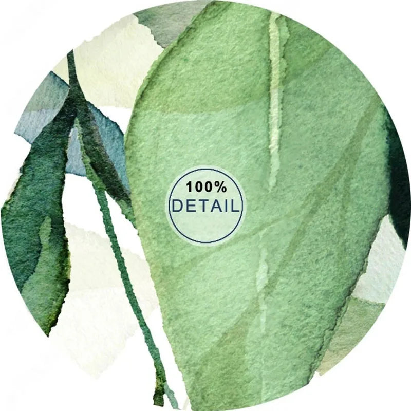 Watercolor Hanging Leaves Wall Mural Wallpaper