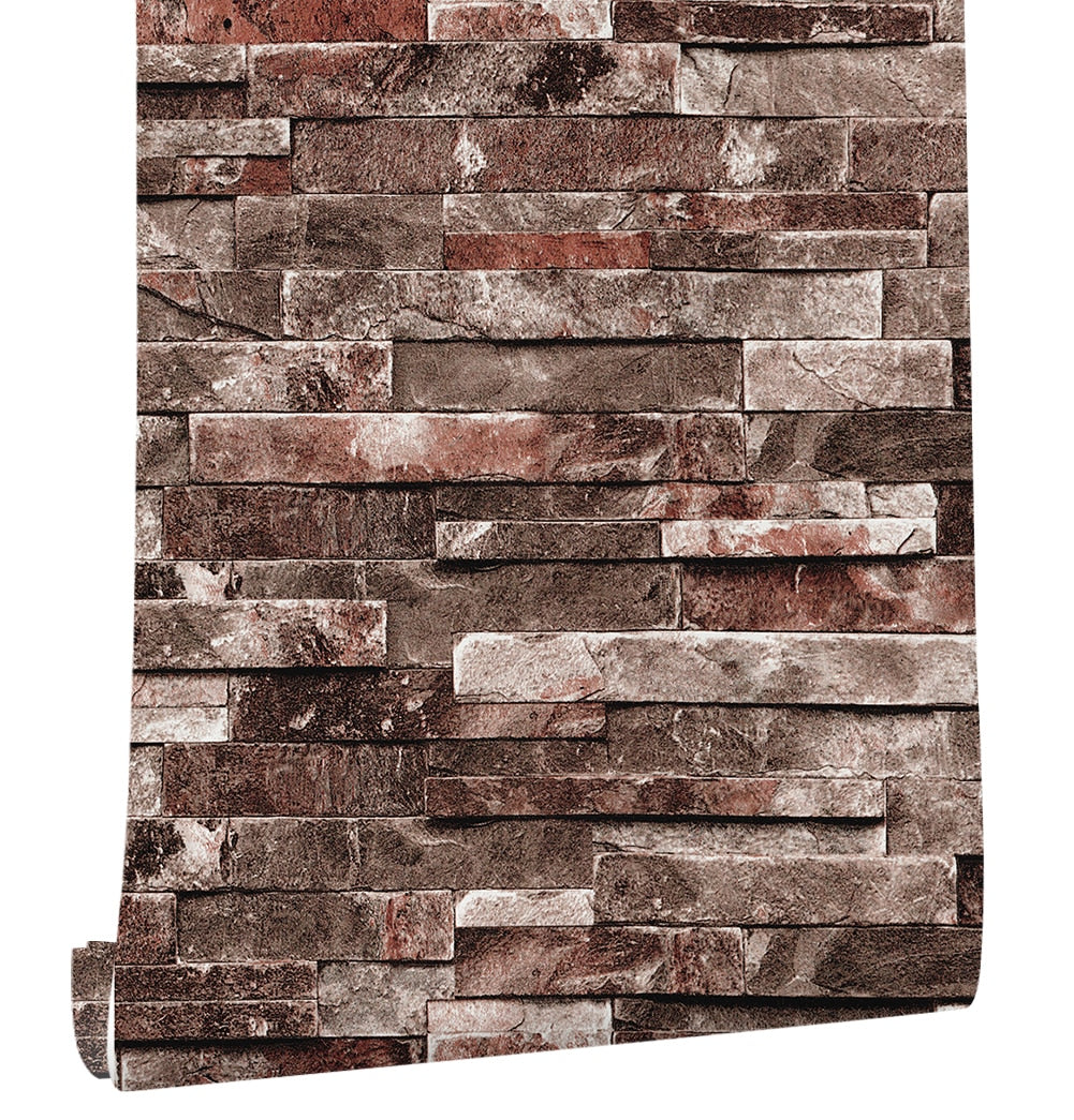 Stones And Bricks Imitation Peel and Stick Wallpaper