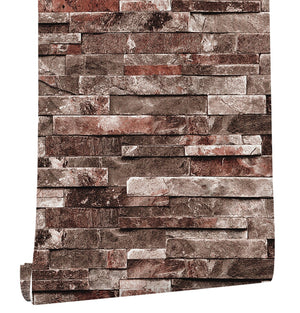 Stones And Bricks Imitation Peel and Stick Wallpaper