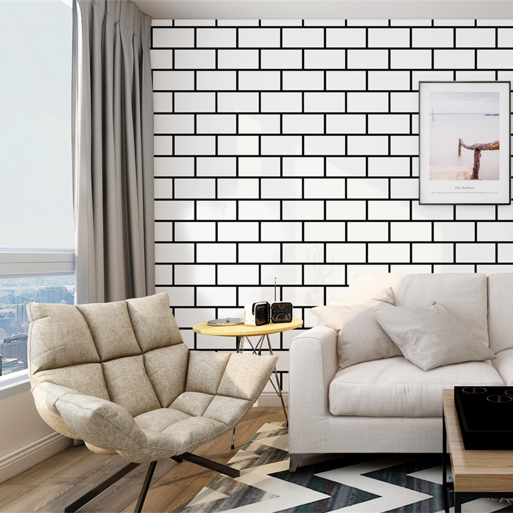 Stones And Bricks Imitation Peel and Stick Wallpaper