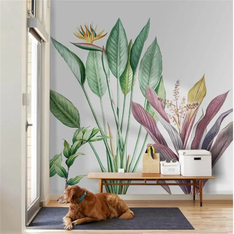 Fresh Tropical Plants Wallpaper Mural