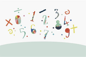 Colorful Numbers Wallpaper Mural