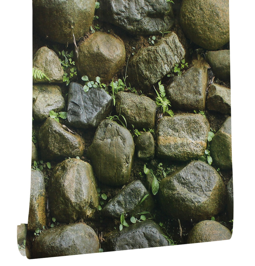 Stones And Bricks Imitation Peel and Stick Wallpaper