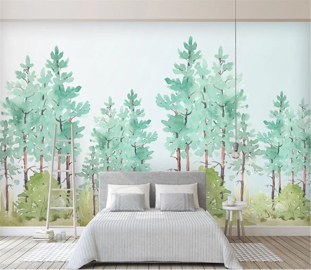 Watercolor Forest Wallpaper Mural