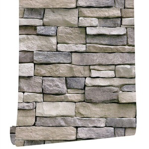 Stones And Bricks Imitation Peel and Stick Wallpaper