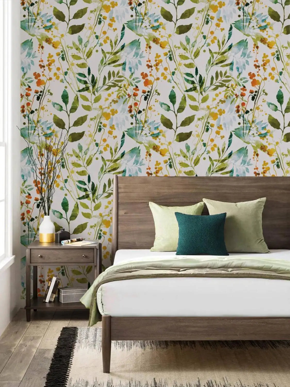 Watercolor Spring Herbs And Plants Wallpaper