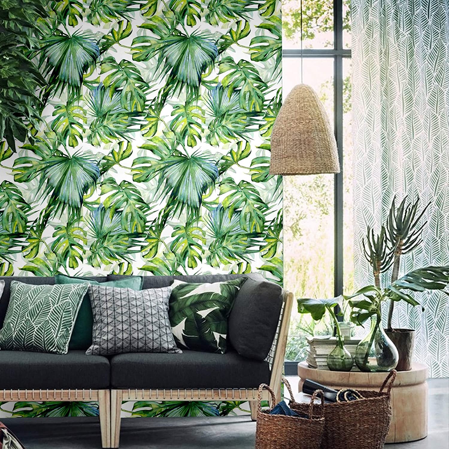 Palm Leaf Self-Adhesive Wallpaper