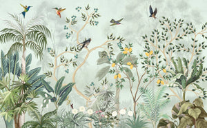 Jungle Plants Lemon Tree Wallpaper Mural
