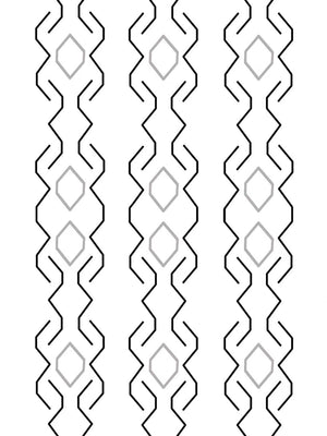 Black White Herringbone Stripes Peel and Stick Wallpaper