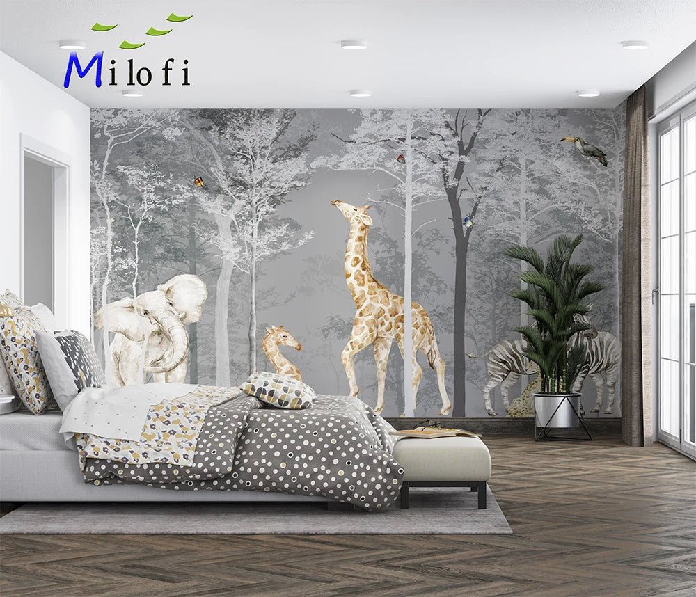 Night Safari Animal Friends Wallpaper Mural