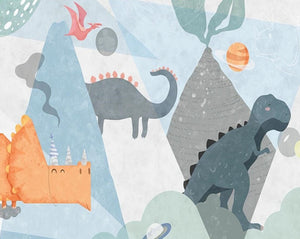 Abstract Dinosaur Mountains Wallpapers Mural