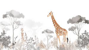 Minimal Giraffe Kids Wall Mural Wallpaper