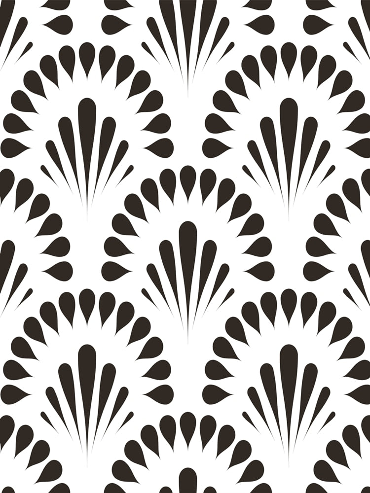 Black White Herringbone Stripes Peel and Stick Wallpaper