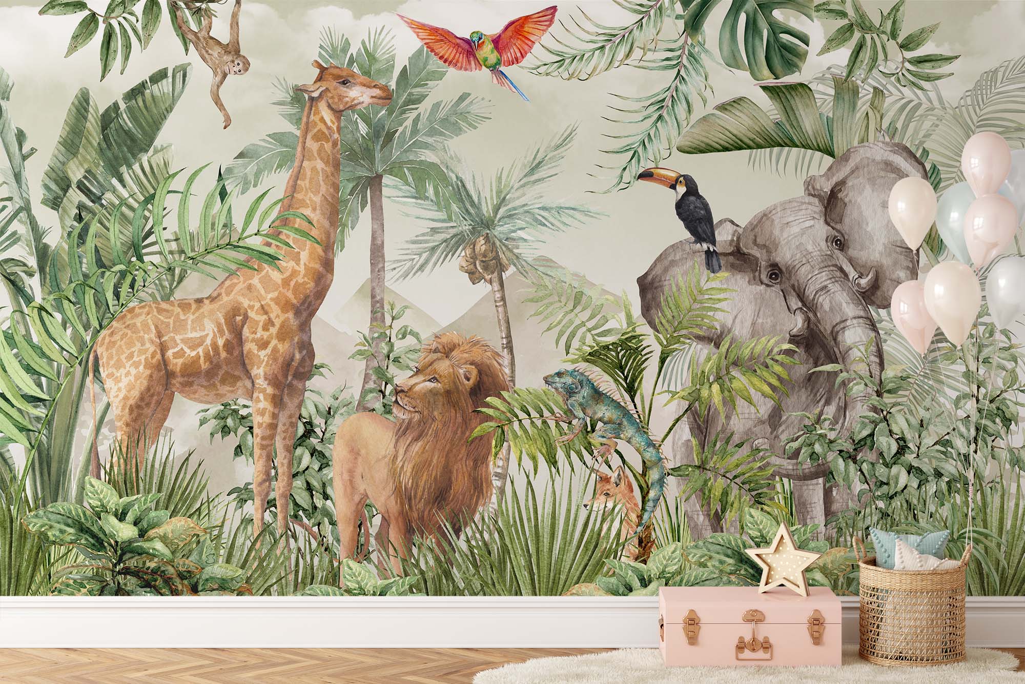 Tropical Wildlife Animals Jungle & Safari Wallpaper Mural