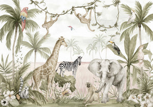 Adventurous Animals Jungle & Safari Wallpaper Mural