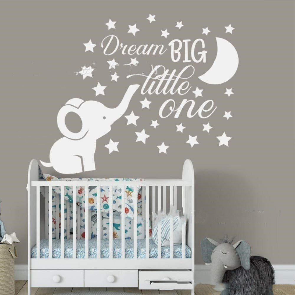 Cartoon Wall Decals Dream Big Quote Elephant