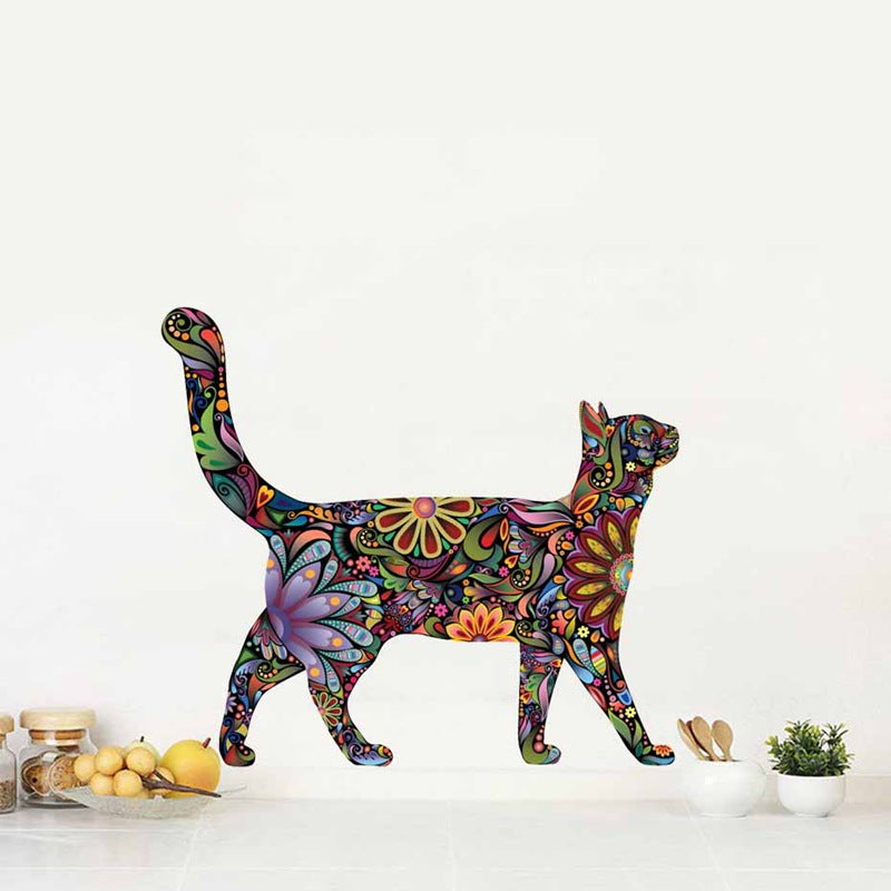 Wall Decals Mandala Color Cat