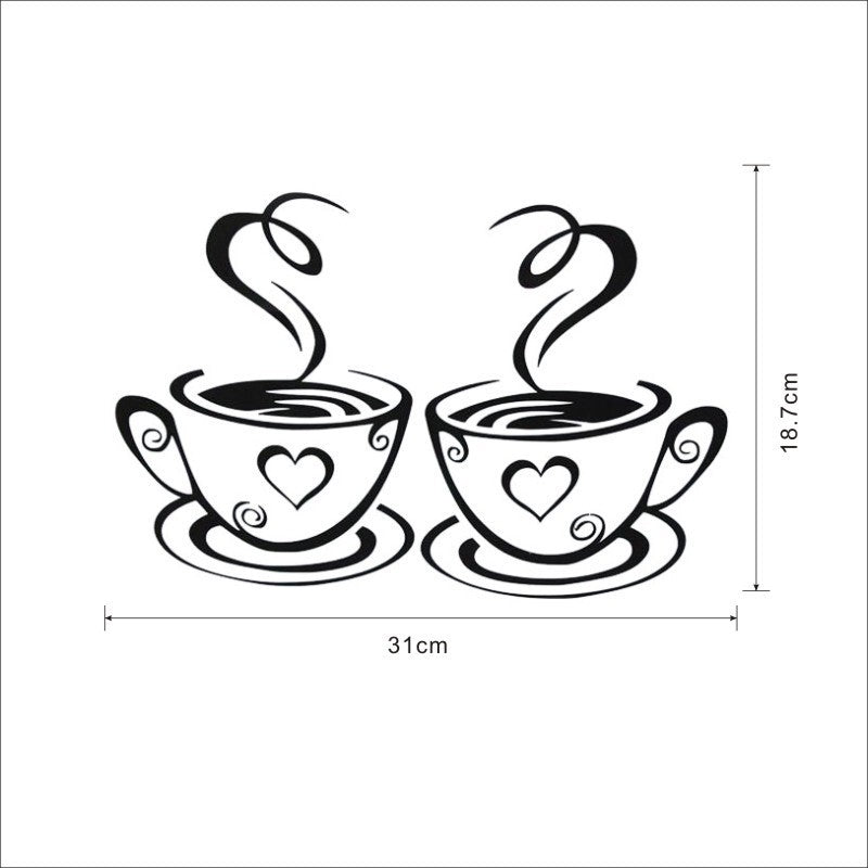 Wall Decals Coffee Cups
