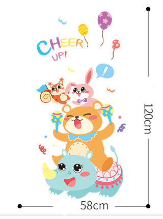 Cartoon Wall Decals Funny Animals