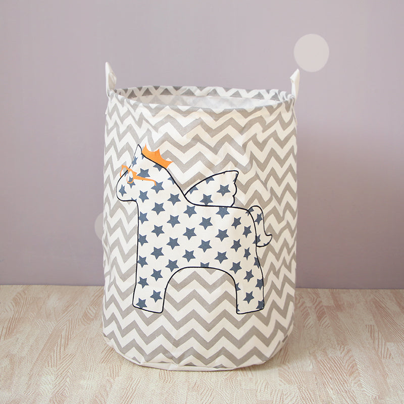 Nursery Toy Storage Barrel Cute Unicorn