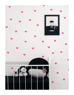 Pattern Wall Decals Shiny Hearts