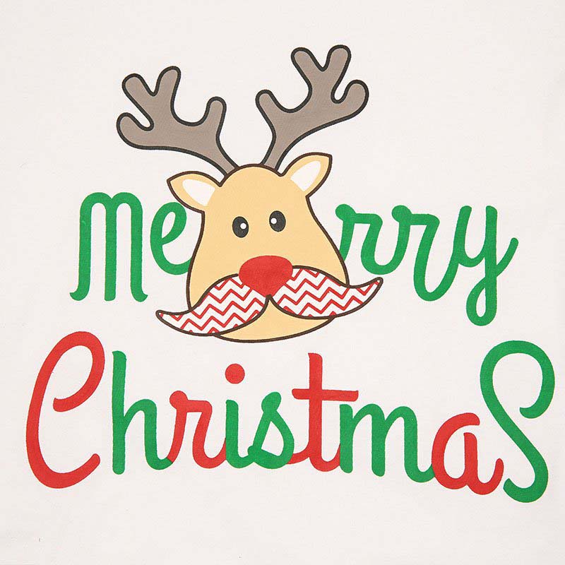 Matching Christmas Pajamas Family Set - Moustache Deer