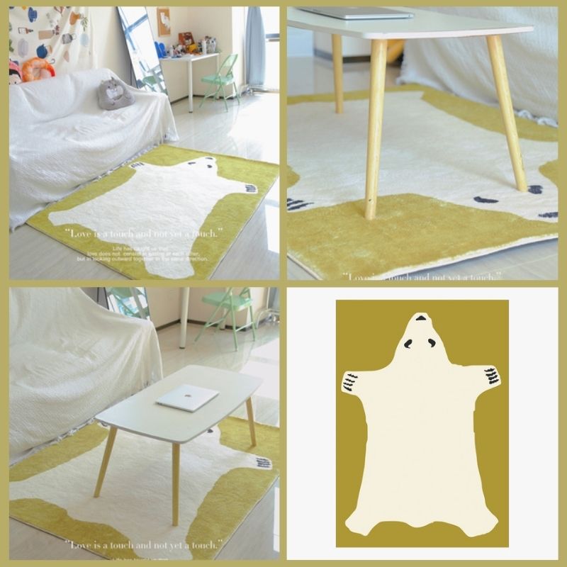 Nursery Soft Area Rug Flat Animals