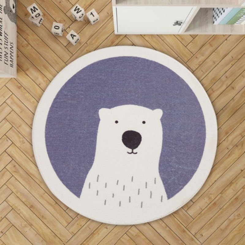 Nursery Round Area Rug Bears