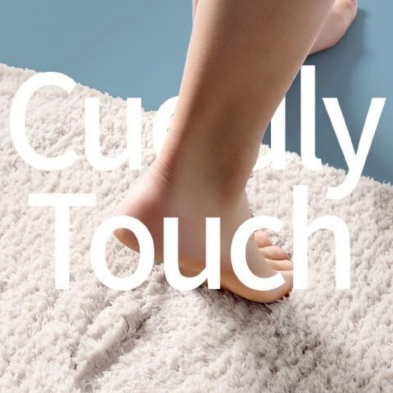 Nursery Soft Area Rug Blue Rainbow